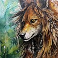 Maned Wolf in a Tropical Jungle 